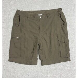 Columbia Sportswear Shorts Men's 36 TAG 38 Tan Rip Stop Casual Outdoors Hiking